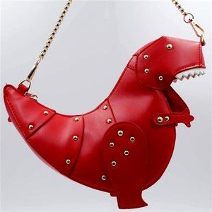 Red Dinosaur Shoulder Purses, CrossBody Bag